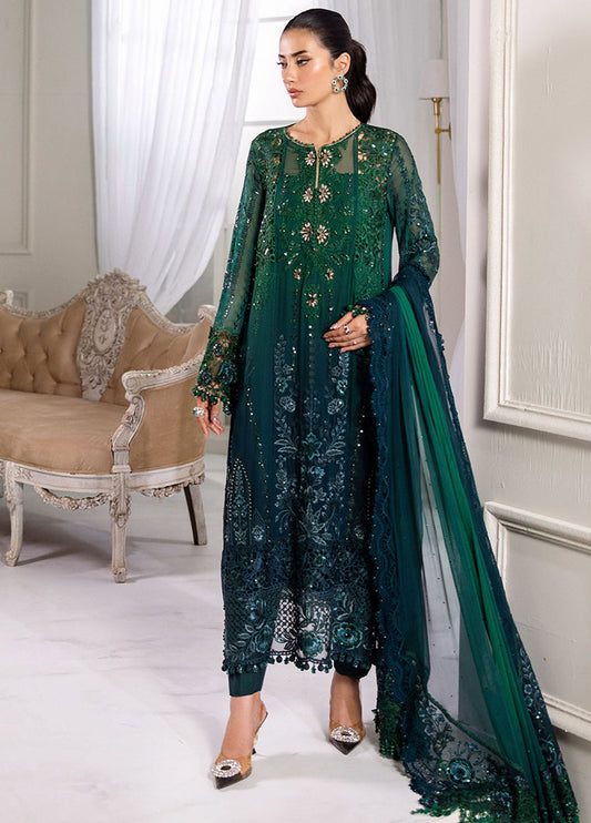 MB GL-71027 Premium Chiffon Emb 3 Piece Unstitched Suit With Chiffon Dupatta 2026