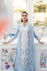 QK GL-71058 Premium Lawn Emb Chikankari 3 Piece Unstitched Suit With Organza Dupatta 2026
