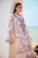 M.B GL-7107 Premium Cotton Emb 3 Piece Unstitched Suit With Soft Cotton Net Dupatta 2026