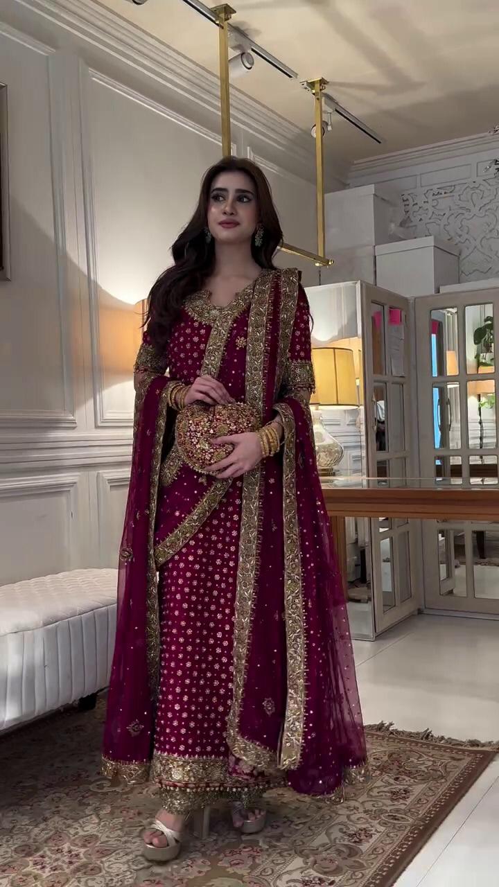 Haris Shakeel GL-7104 Addawork Formal Wedding Collection Black 3 Piece Unstitched Suit With Embroidered Chiffon Dupatta 2026