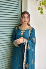KF GL-71061 Premium Chiffon Emb 3 Piece Unstitched Suit With Emb Dupatta 2026