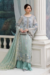MB GL-71068 Premium Chiffon Emb 3 Piece Unstitched Suit With Printed Chiffon Dupatta 2026