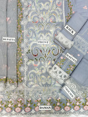 SD GL-7155 Premium Lawn Emb 3 Piece Unstitched Suit With Chiffon Dupatta 2026
