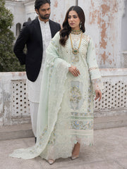 Goodluck GL-7165 Premium Lawn Cotton Chikankari Emb 3 Piece Unstitched Suit With Khaddi Net Dupatta 2026