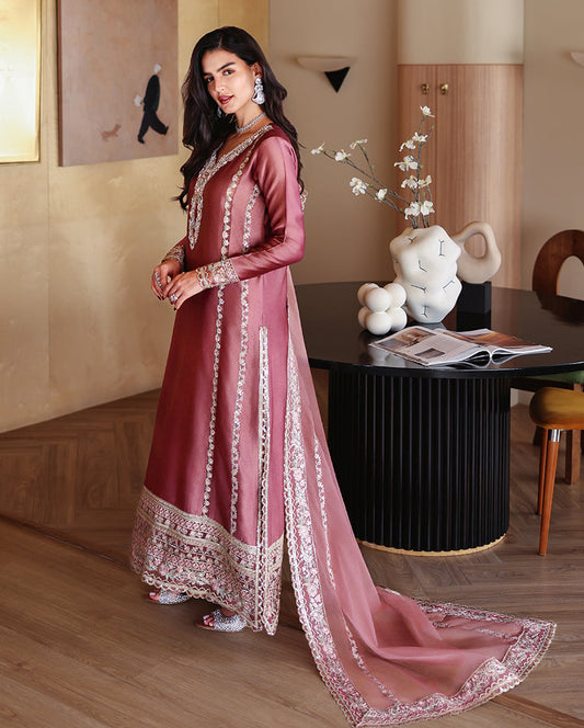 MQ Premium Shamoz Silk Emb Spangle 3 Piece Unstitched Suit