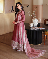 MQ Premium Shamoz Silk Emb Spangle 3 Piece Unstitched Suit