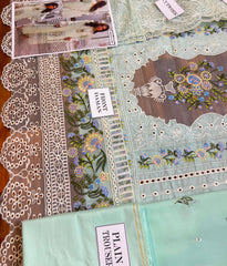 Goodluck GL-7165 Premium Lawn Cotton Chikankari Emb 3 Piece Unstitched Suit With Khaddi Net Dupatta 2026