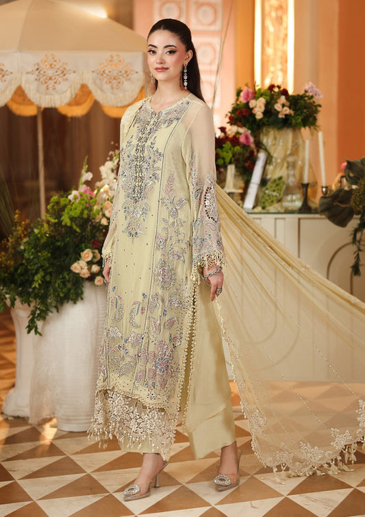 MB-024 | Luxury Chiffon 3 Piece Unstitched Suit 2026 – Heavy Adda Work