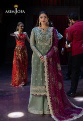 AJ Chiffon Sequence 3 Piece Unstitched Suit