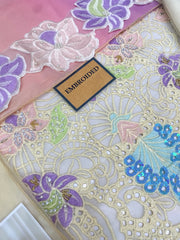 AW Premium Chiffon emb 3 Piece Unstitched Suit