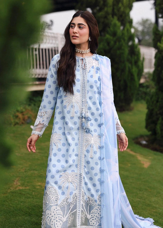 SAR-031 | Luxury Lawn 3 Piece Unstitched Suit 2026 – Chiffon Dupatta