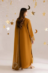 HC-020 | Luxury 3 Piece Unstitched Shesha Silk Kaftan – Heavy Sequin Bridal Wear