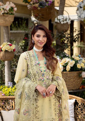 E.F GL-7108 Premium Cotton Emb Chikankari 3 Piece Unstitched Suit With Organza Dupatta 2026
