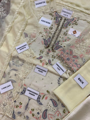 MB-024 | Luxury Chiffon 3 Piece Unstitched Suit 2026 – Heavy Adda Work