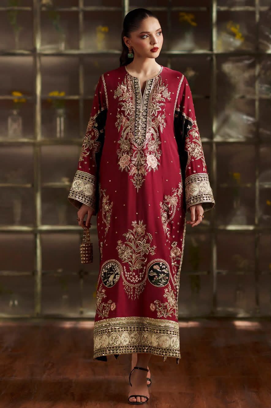 EN EK-E1098-26 LUXERY KAFTAN 3piece Unstitched COLLECTION 2026