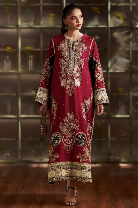 EN EK-E1098-26 LUXERY KAFTAN 3piece Unstitched COLLECTION 2026