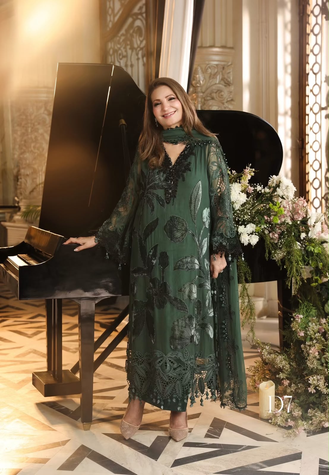 M B Hit Code Premium Chiffon 
Unstitched 03 piece suit