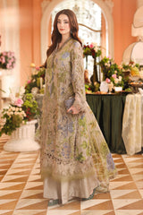 MB-020 | Luxury Chiffon 3 Piece Unstitched Suit 2026 – 3D Floral Adda Work