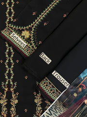 A.J GL-71012 Premium Chiffon Emb 3 Piece Unstitched Suit With Chiffon Dupatta 2026