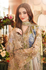 MB-020 | Luxury Chiffon 3 Piece Unstitched Suit 2026 – 3D Floral Adda Work
