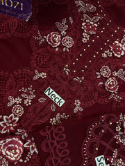 MB Premium Hit Code Chiffon Emb 3 Piece Unstitched Suit
