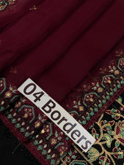 A.J GL-71012 Premium Chiffon Emb 3 Piece Unstitched Suit With Chiffon Dupatta 2026
