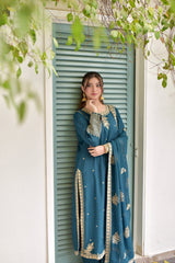 KF GL-71061 Premium Chiffon Emb 3 Piece Unstitched Suit With Emb Dupatta 2026