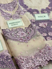 M.B GL-7107 Premium Cotton Emb 3 Piece Unstitched Suit With Soft Cotton Net Dupatta 2026