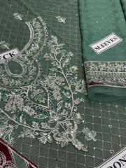 AJ Chiffon Sequence 3 Piece Unstitched Suit