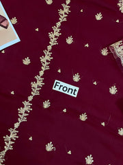 IZ GL-71077 Premium Chiffon Emb 3 Piece Unstitched Suit With Chiffon Dupatta 2026