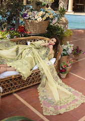 E.F GL-7108 Premium Cotton Emb Chikankari 3 Piece Unstitched Suit With Organza Dupatta 2026