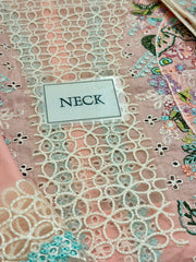 MHN  GL-7109 Premium Lawn Emb Chikankari 3 Piece Unstitched Suit With Soft Cotton Net Dupatta 2026