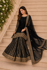 LHS GL-71060 Premium Chiffon Emb 3 Piece Unstitched Suit With Emb Dupatta 2026