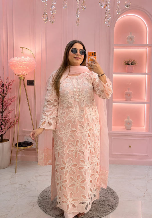 Goodluck GL-71071 Premium Lawn Emb 3 Piece Unstitched Suit With Chiffon Dupatta 2026