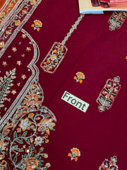 AJ GL-71039 Premium Chiffon Emb 3 Piece Unstitched Suit With Chiffon Dupatta 2026