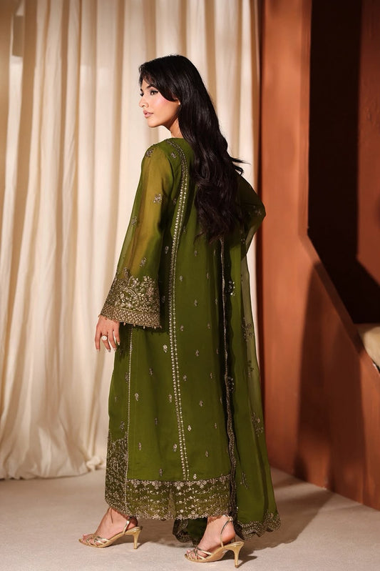AZR-026 | Elegant Chiffon 3 Piece Unstitched Suit 2026 – Sequin Work