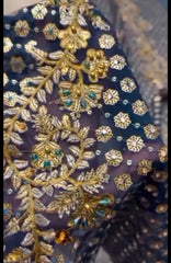HS GL-71080 Premium Bamber Chiffon Emb 3 Piece Unstitched Suit With Emb Dupatta 2026