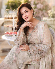 MB GL-71064 Premium Chiffon Emb 3 Piece Unstitched Suit With Chiffon Dupatta 2026