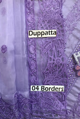 SR  GL-71015 Premium Egyptian Lawn Emb 3 Piece Unstitched Suit With Organza Dupatta 2026