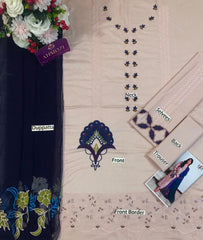 FR GL-71010 Premium Lawn Emb 3 Piece Unstitched Suit With Chiffon Dupatta 2026