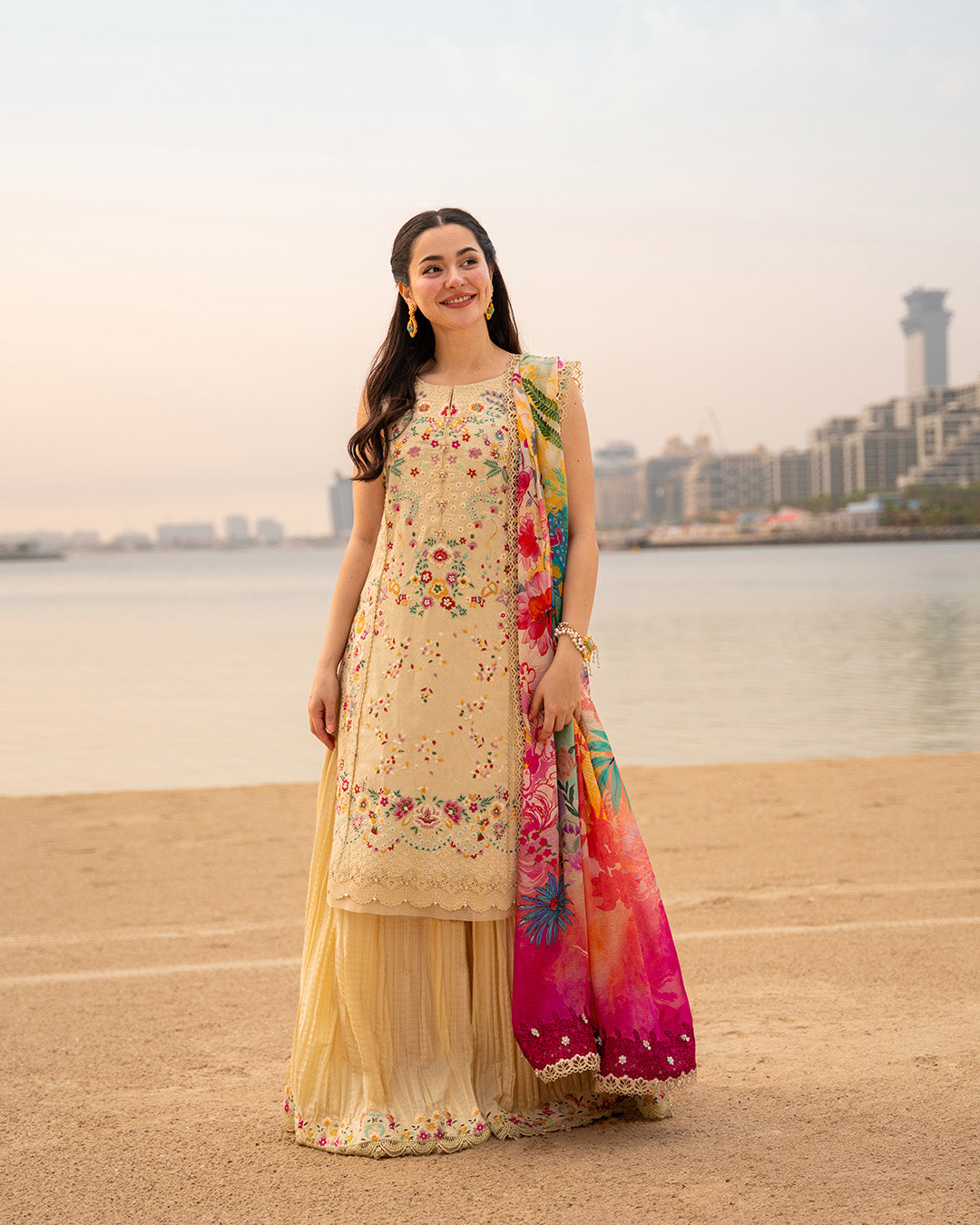FS GL-71038 Premium Cotton Emb 3 Piece Unstitched Suit With Chiffon Dupatta 2026