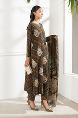 M B GL-71016 Premium Printed Lawn Emb 3 Piece Unstitched Suit With Chiffon Dupatta 2026