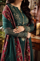 NRH-025 | Luxury Chiffon 3 Piece Unstitched Suit 2026 – Sequin Work