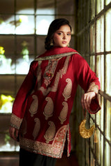 ET Premium Silk Emb 3 Piece Unstitched Suit With Chiffon Dupatta 2026