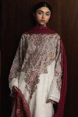 Zara Shahjahan GL-7105 Premium Luxury Lawn Chikankari 3 Piece Unstitched Suit With Embroidered Chiffon Dupatta 2026