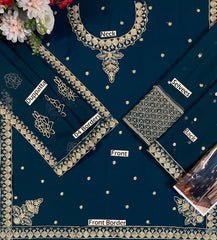 KF GL-71061 Premium Chiffon Emb 3 Piece Unstitched Suit With Emb Dupatta 2026