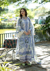 EF GL-71044 Premium Printed Lawn Emb 3 Piece Unstitched Suit With Chiffon Dupatta 2026