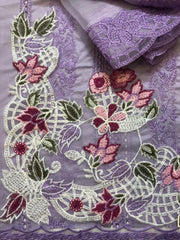 SR  GL-71015 Premium Egyptian Lawn Emb 3 Piece Unstitched Suit With Organza Dupatta 2026
