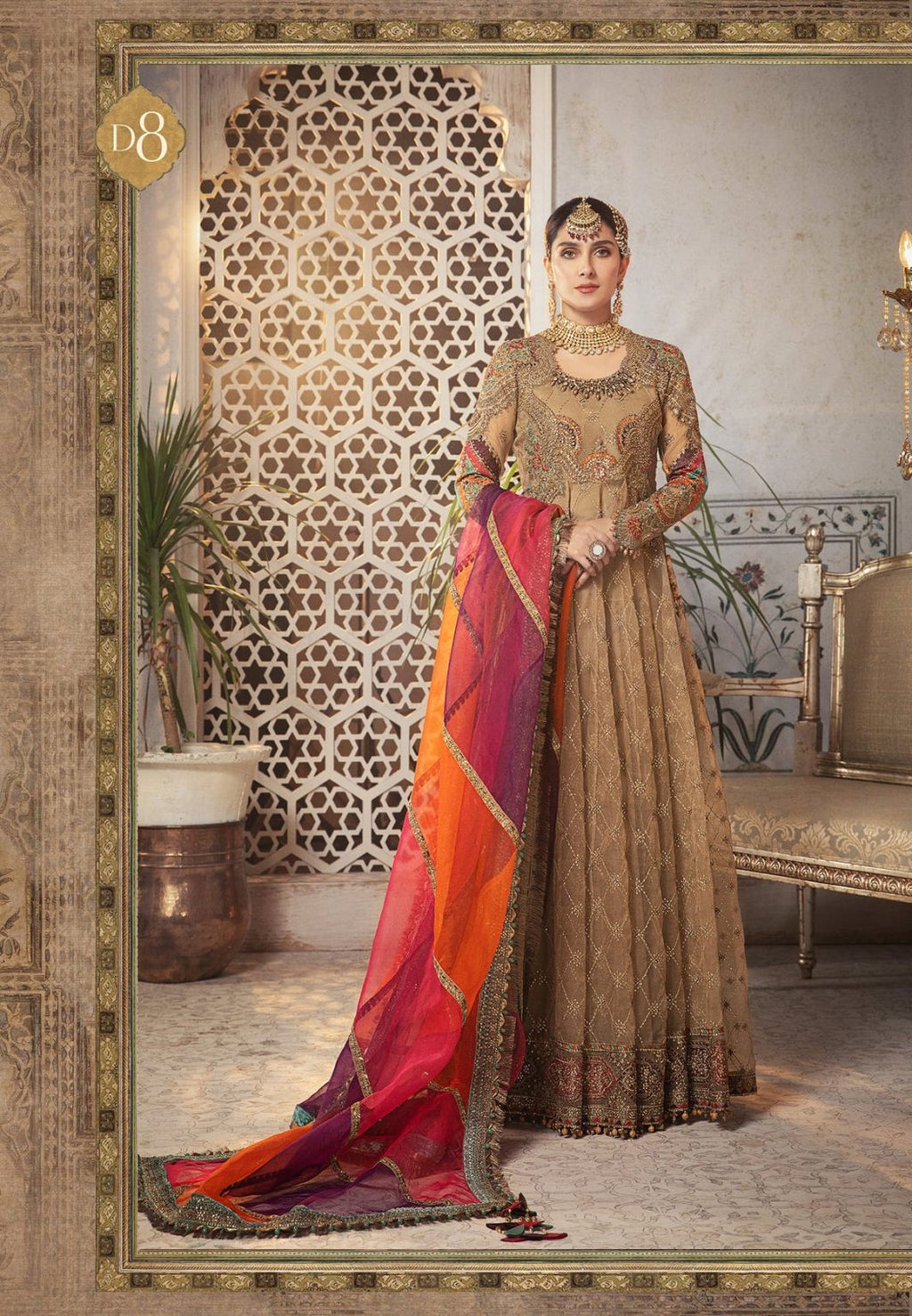 MARIA B Maxi Organza Fully Embroidery