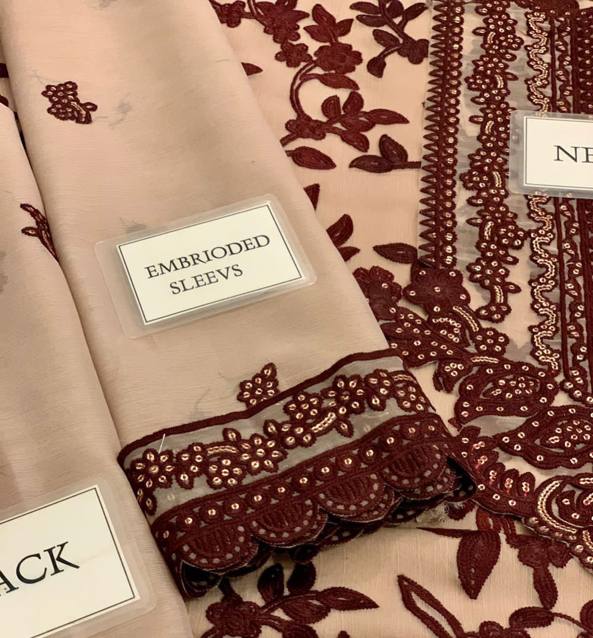 Asim Jofa Full Heavy Embroidered Chiffon Dress